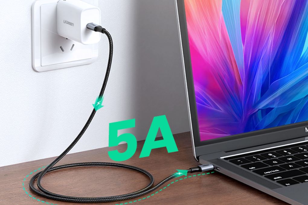 Cáp sạc nhanh và truyền dữ liệu Type-C - Type-C 100W 1m Ugreen US316 Màu Xám