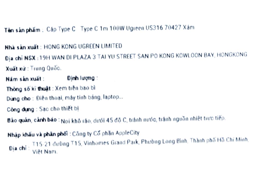 Cáp sạc nhanh và truyền dữ liệu Type-C - Type-C 100W 1m Ugreen US316 Màu Xám