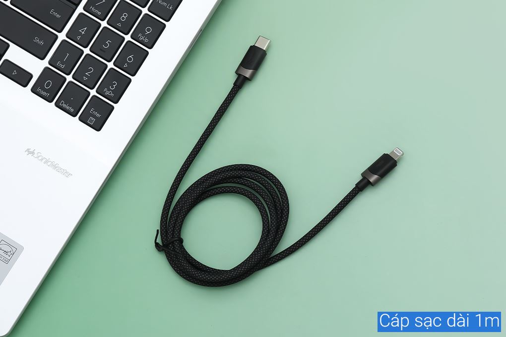 Cáp sạc nhanh Type-C - Lightning 27W 1m Xmobile DR-T15 Màu Đen
