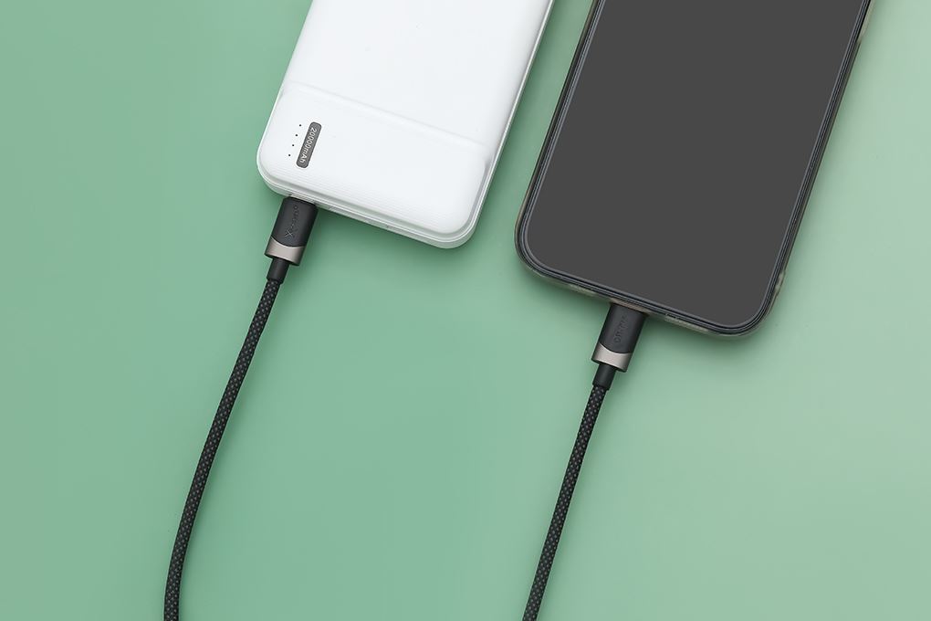 Cáp sạc nhanh Type-C - Lightning 27W 1m Xmobile DR-T15 Màu Đen