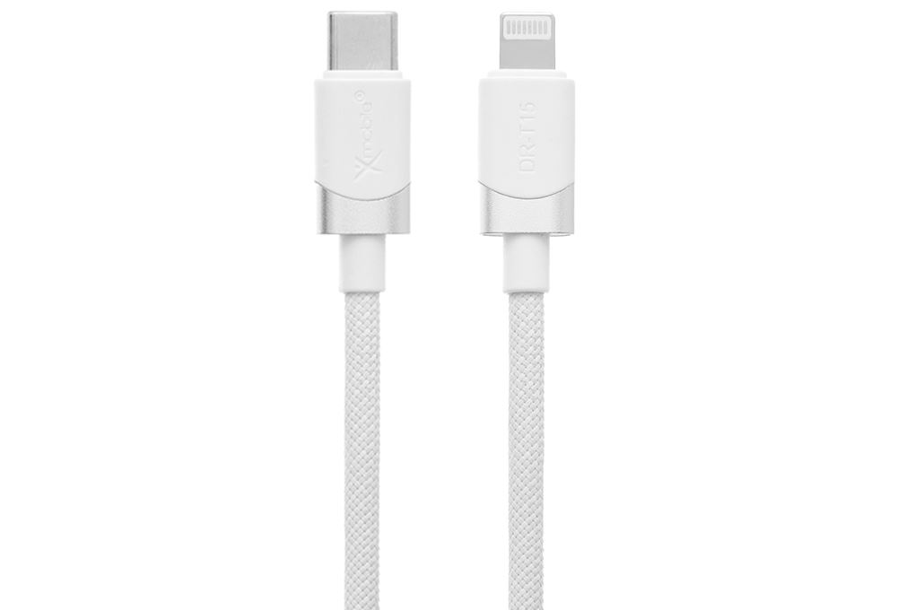 Cáp sạc nhanh Type-C - Lightning 27W 1m Xmobile DR-T15 Màu Trắng