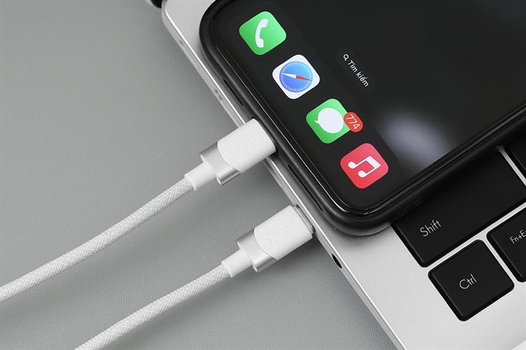 Cáp sạc nhanh Type-C - Lightning 27W 1m Xmobile DR-T15 Màu Trắng