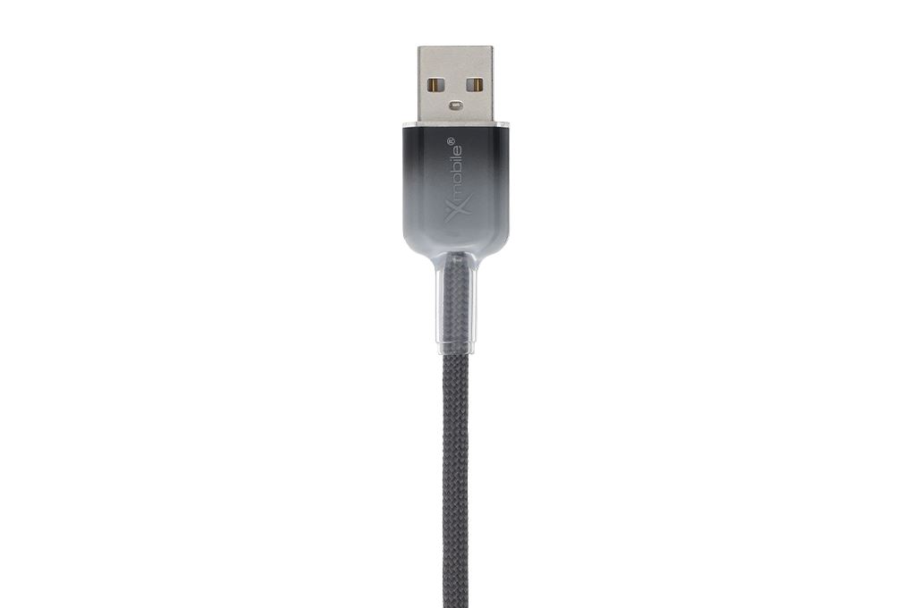 Cáp sạc USB-A - Lightning 12W 1m Xmobile DR-L07 Màu Xám đậm