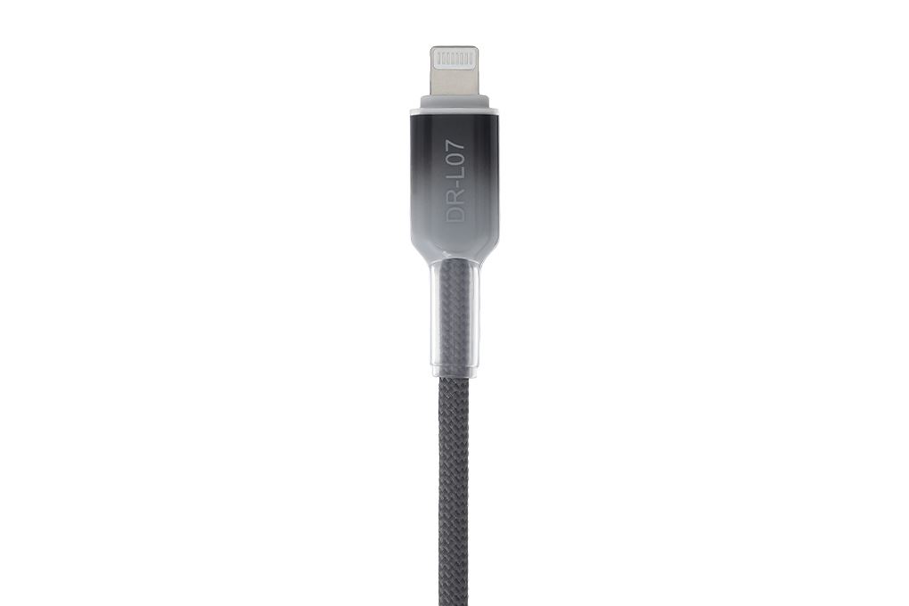 Cáp sạc USB-A - Lightning 12W 1m Xmobile DR-L07 Màu Xám đậm