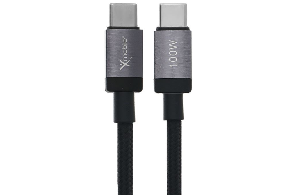 Cáp sạc nhanh Type-C - Type-C 100W 2m Xmobile DR-T18 Màu Đen