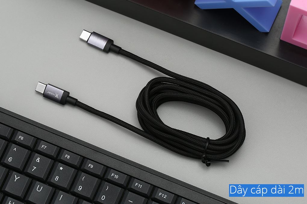 Cáp sạc nhanh Type-C - Type-C 100W 2m Xmobile DR-T18 Màu Đen