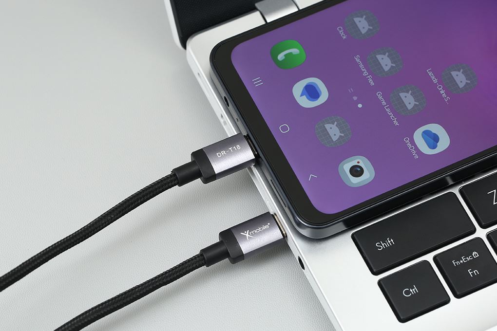 Cáp sạc nhanh Type-C - Type-C 100W 2m Xmobile DR-T18 Màu Đen