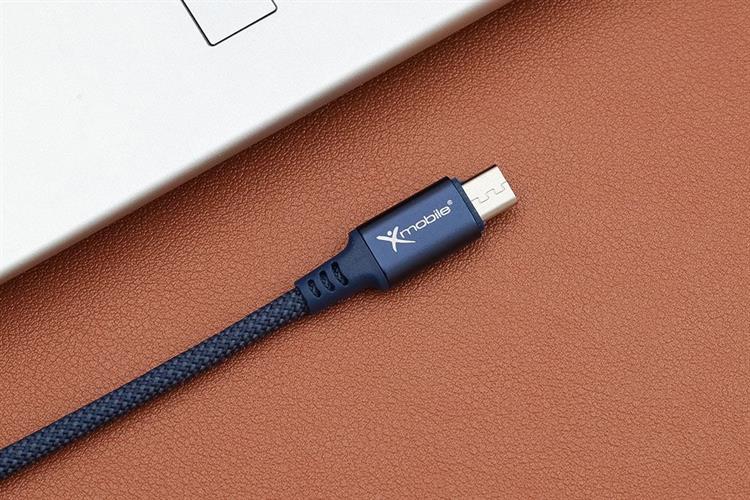 Cáp 3 đầu Lightning Type C Micro 1m Xmobile DR002 Xanh Navy Màu Xanh Navy