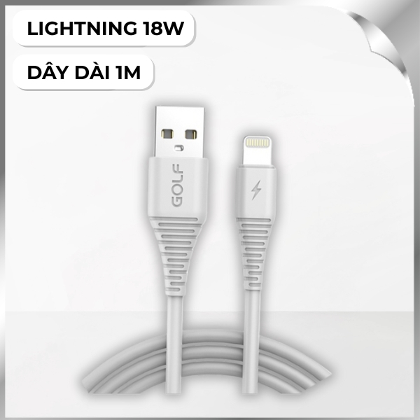 Cáp sạc 1m Golf GC-64I - Trắng