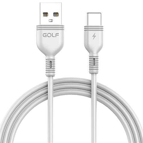 Cáp sạc nhanh và truyền dữ liệu USB-A - Type-C 18W 1m Golf GC-75T - Trắng Màu Trắng