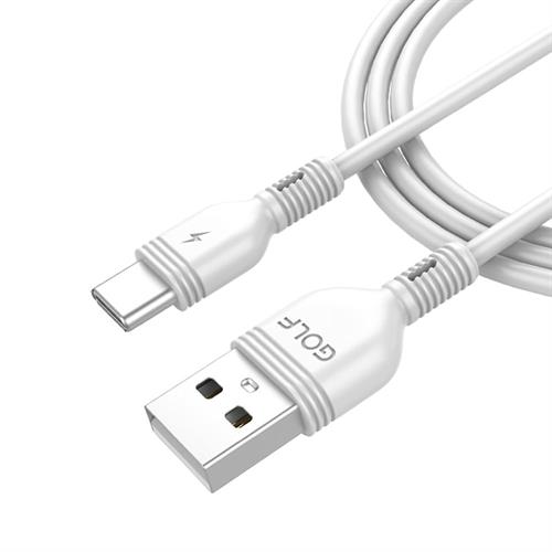 Cáp sạc nhanh và truyền dữ liệu USB-A - Type-C 18W 1m Golf GC-75T - Trắng Màu Trắng