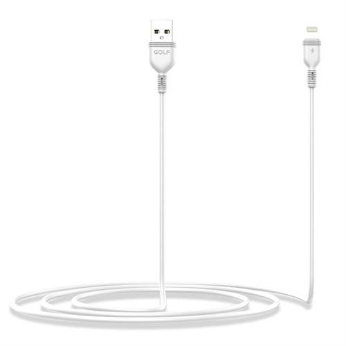 Cáp sạc nhanh và truyền dữ liệu USB-A - Type-C 18W 1m Golf GC-75T - Trắng Màu Trắng