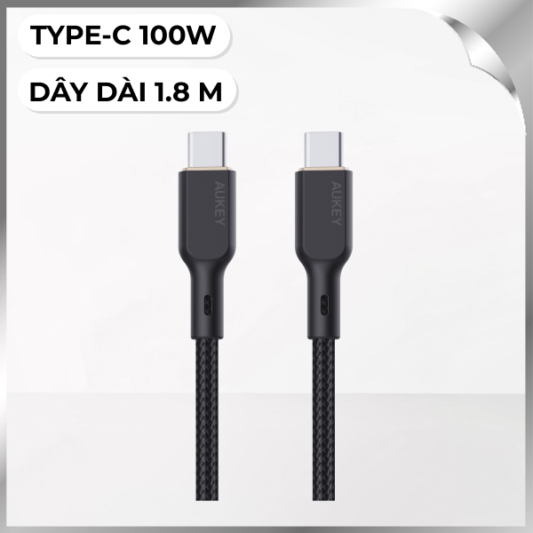 Cáp sạc nhanh và truyền dữ liệu 1.8m Aukey CB-TCC241-BLK