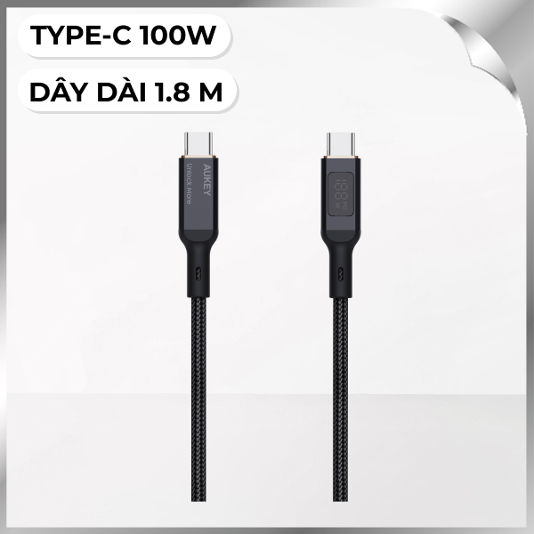 Cáp sạc nhanh và truyền dữ liệu 1.8m Aukey CB-MCC102 - Đen