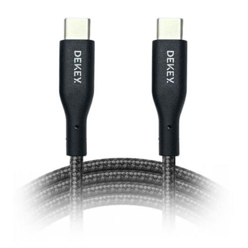 Cáp sạc nhanh và truyền dữ liệu Type C - Type C 100W 0.9m Dekey Power Pioneer C2588 - Đen Màu Đen