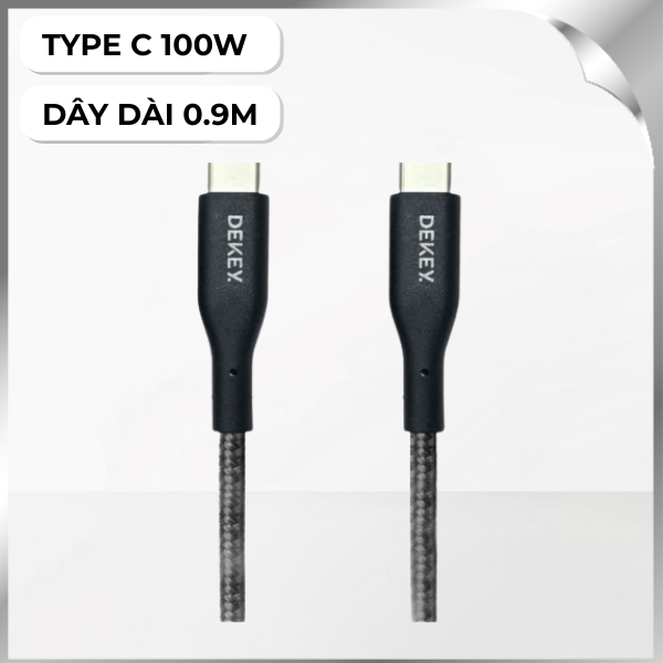 Cáp sạc nhanh và truyền dữ liệu 0.9m Dekey Power Pioneer C2588