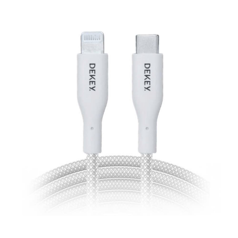 Cáp sạc nhanh và truyền dữ liệu Type C - Lightning 20W 0.9m Dekey Power Pioneer C2566 - Trắng - Kết nối