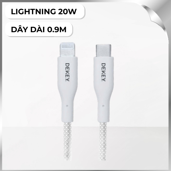Cáp sạc nhanh và truyền dữ liệu 0.9m Dekey Power Pioneer C2566