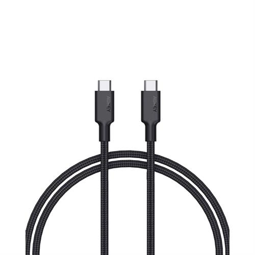 Cáp sạc nhanh và truyền dữ liệu Type-C - Type-C 100W 1.2m Aukey CB-CD21 Màu Đen