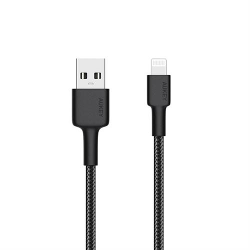 Cáp sạc và truyền dữ liệu USB-A - Lightning 12W 0.9m Aukey CB-BAL7 - Đen Màu Đen