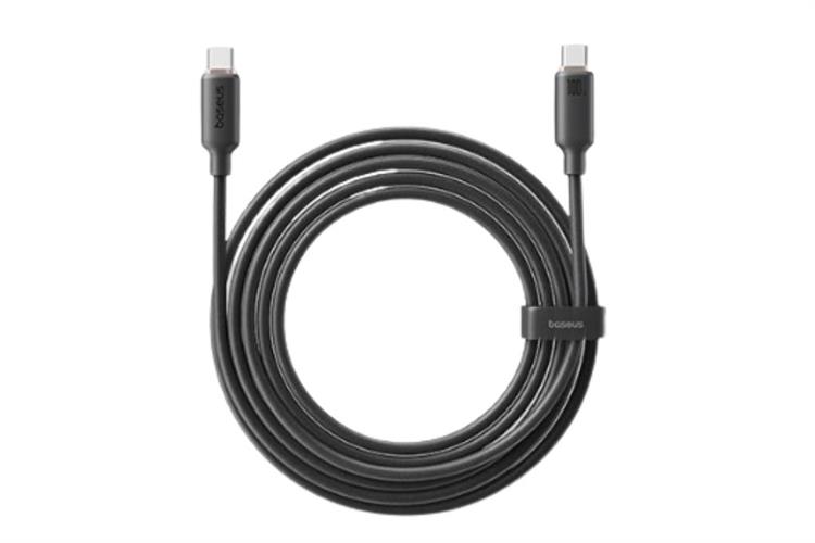 Cáp sạc nhanh Type-C - Type-C 100W 2m Baseus Foamed Silicon CB000174 Màu Đen