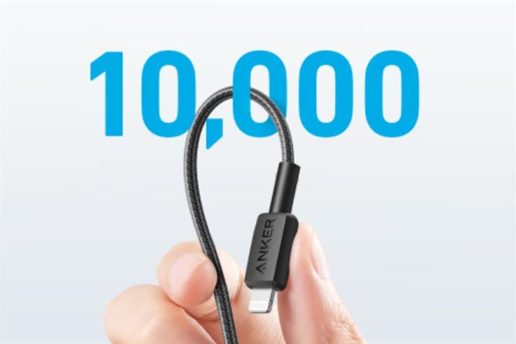 Cáp sạc nhanh Type C - Lightning MFI 20W 1.8m Anker 322 A81B6 Màu Đen