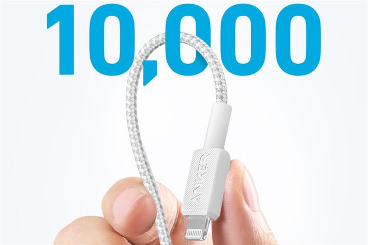 Cáp sạc nhanh Type C - Lightning MFI 20W 1.8m Anker 322 A81B6 Màu Trắng