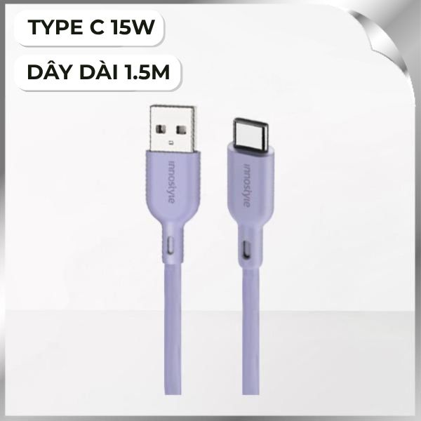 Cáp sạc nhanh và truyền dữ liệu USB-A - Type-C 12W 1.5m Innostyle IAC150LV