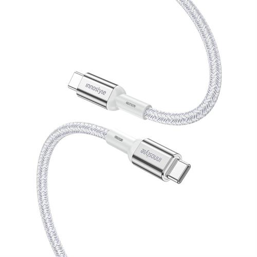 Cáp sạc nhanh và truyền dữ liệu Type-C - Type-C 100W 2m Innostyle ICC200ALSLV Màu Bạc