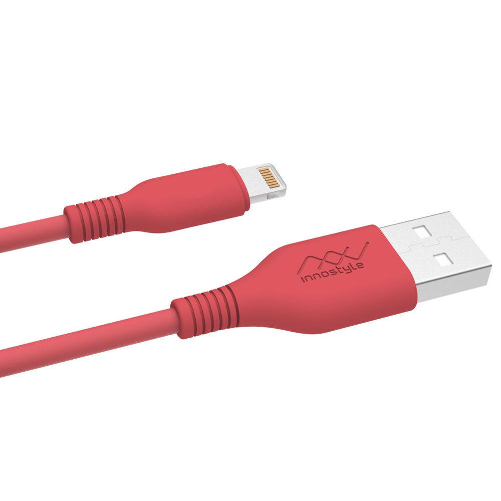 Cáp sạc nhanh và truyền dữ liệu USB-A - Lightning 12W 1.5m Innostyle J_IAL150_tCRL Màu Cam