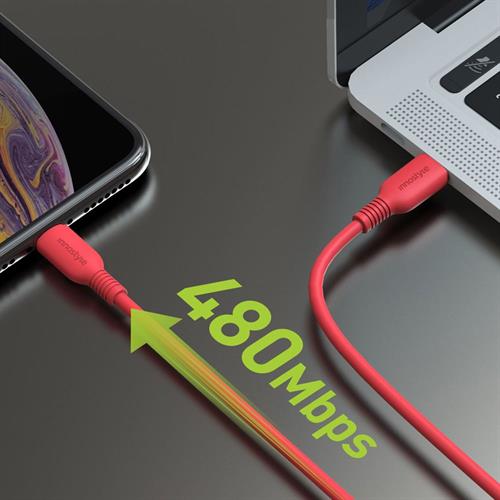 Cáp sạc nhanh và truyền dữ liệu Type-C - Lightning 60W 1.2m Innostyle J_ICL120_ tORN Màu Cam