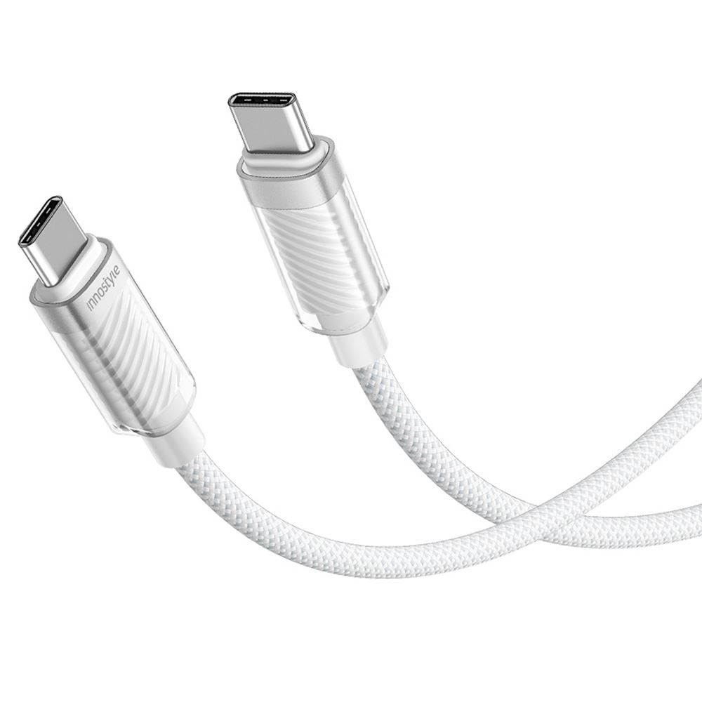 Cáp sạc nhanh và truyền dữ liệu Type-C - Type-C 60W 1.5m Innostyle SCC150WHT Màu Trắng