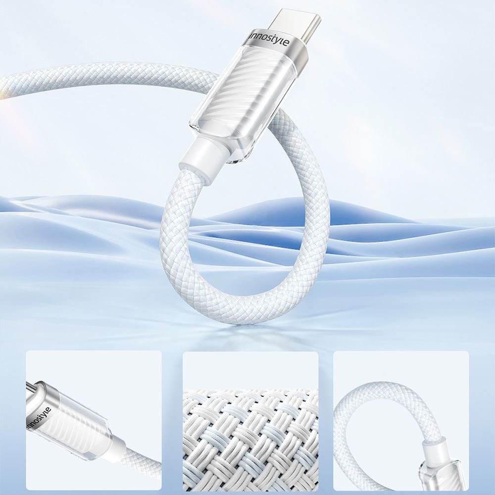 Cáp sạc nhanh và truyền dữ liệu Type-C - Type-C 60W 1.5m Innostyle SCC150WHT - Độ bền dây