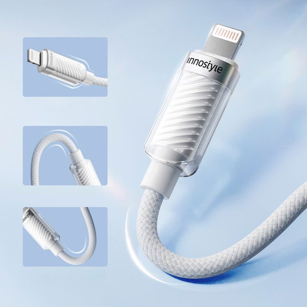 Cáp sạc nhanh và truyền dữ liệu Type-C - Lightning 27W 1.5m Innostyle SCL150WHT - Độ bền dây