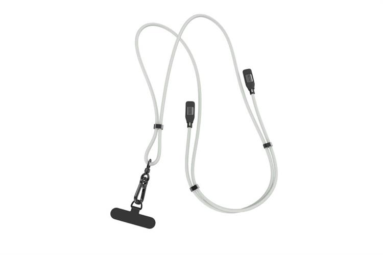 Cáp sạc nhanh đeo chéo Type C - Type C 1.5m Xmobile Lanyard DS1703 Màu Xám