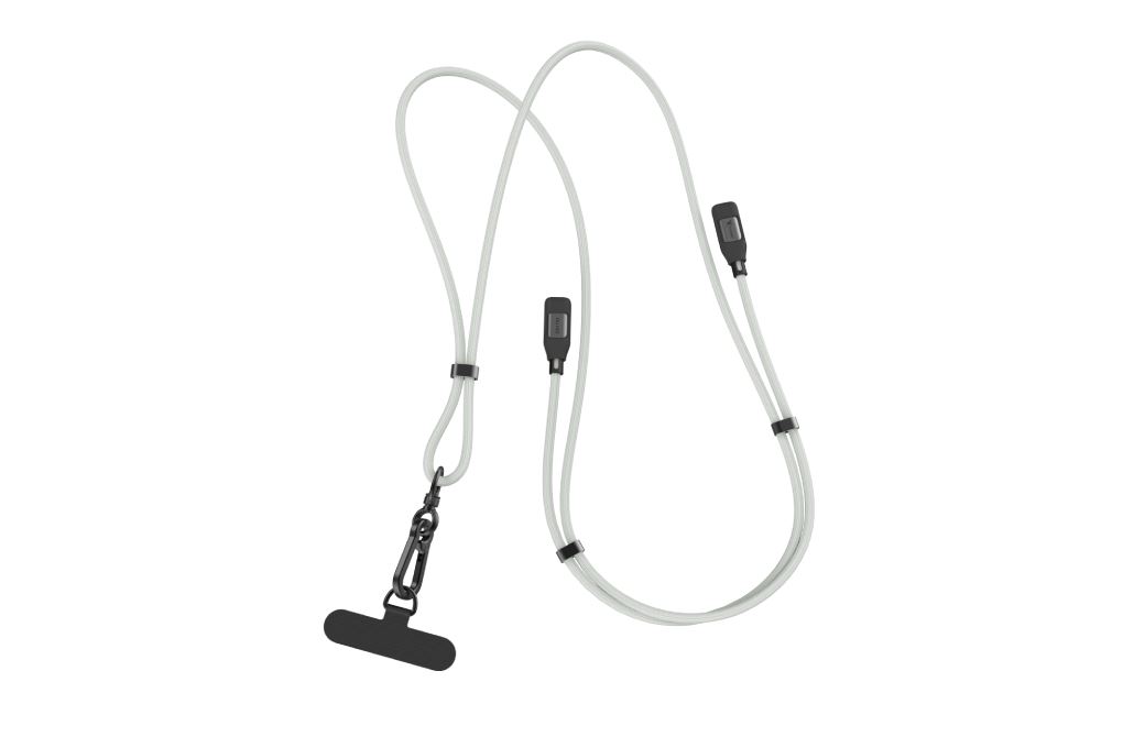 Cáp sạc nhanh đeo chéo Type C - Type C 1.5m Xmobile Lanyard DS1703 Màu Xám