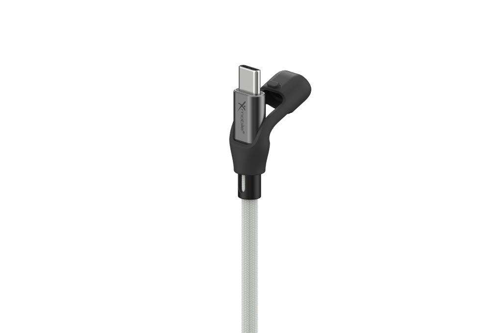 Cáp sạc nhanh đeo chéo Type C - Type C 1.5m Xmobile Lanyard DS1703 Màu Xám