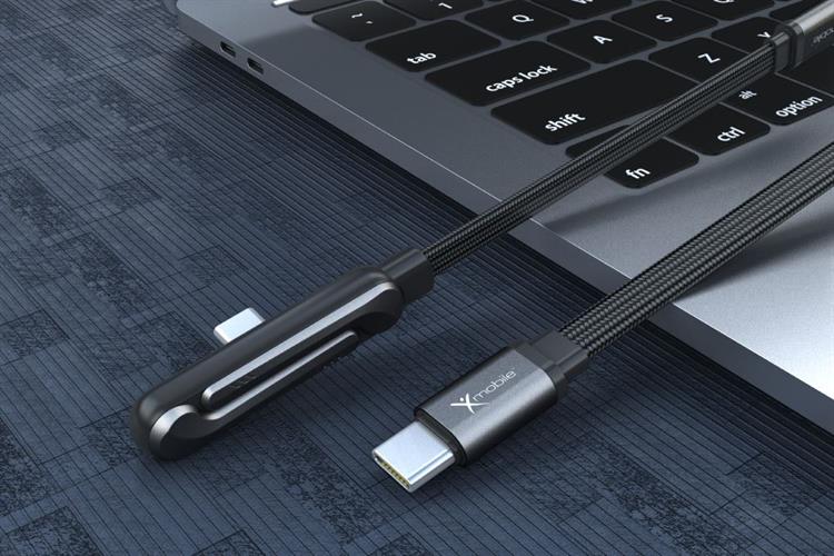 Cáp sạc nhanh giá đỡ điện thoại Type C - Type C 1.5m 240W Xmobile Foldable Stand LCB-SP01 Màu Đen