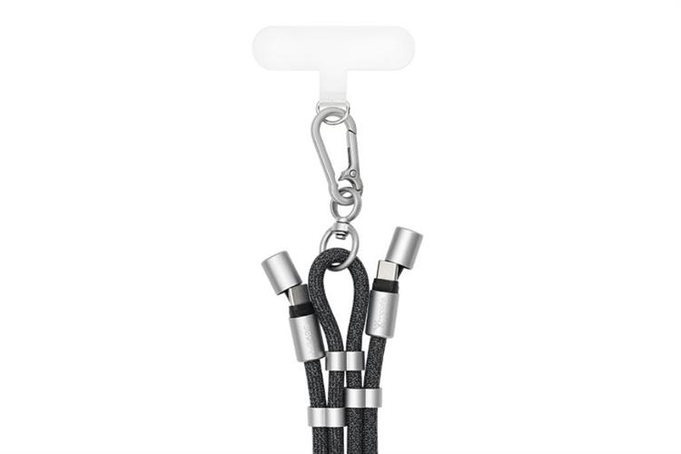 Cáp sạc nhanh đeo chéo Type C - Type C 1.6m Xmobile Lanyard L2485 Màu Xanh Navy