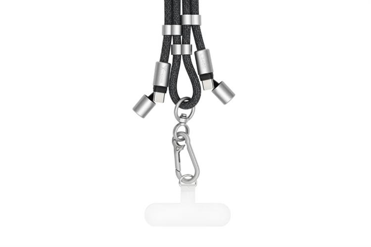 Cáp sạc nhanh đeo chéo Type C - Type C 1.6m Xmobile Lanyard L2485 Màu Xanh Navy