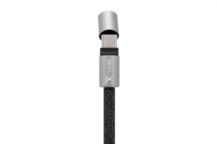 Cáp sạc nhanh đeo chéo Type C - Type C 1.6m Xmobile Lanyard L2485 Màu Xanh Navy