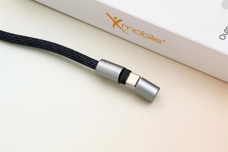Cáp sạc nhanh đeo chéo Type C - Type C 1.6m Xmobile Lanyard L2485 Màu Xanh Navy