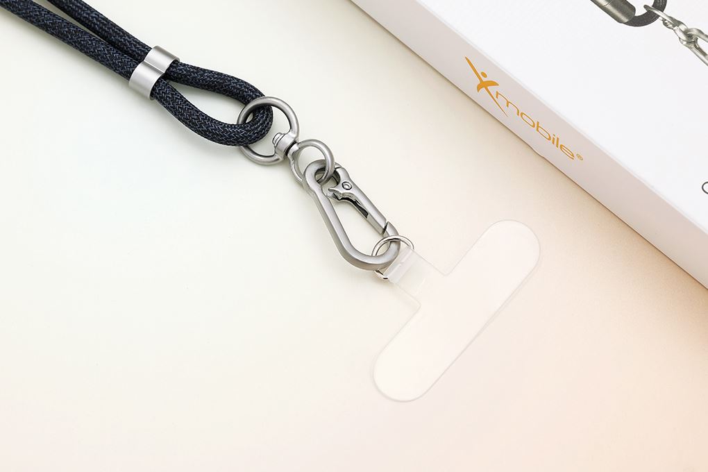 Cáp sạc nhanh đeo chéo Type C - Type C 1.6m Xmobile Lanyard L2485 Màu Xanh Navy