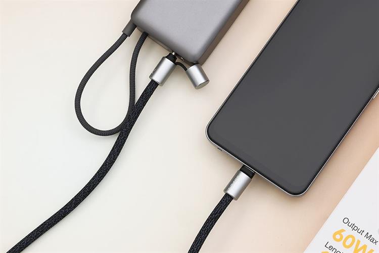 Cáp sạc nhanh đeo chéo Type C - Type C 1.6m Xmobile Lanyard L2485 Màu Xanh Navy