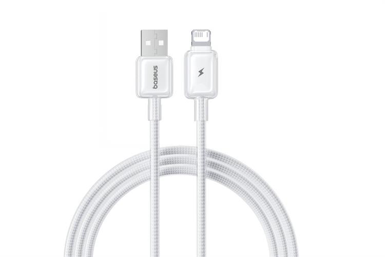 Cáp sạc USB A - Lightning 12W 1m Baseus Crystal CB000129 Màu Trắng