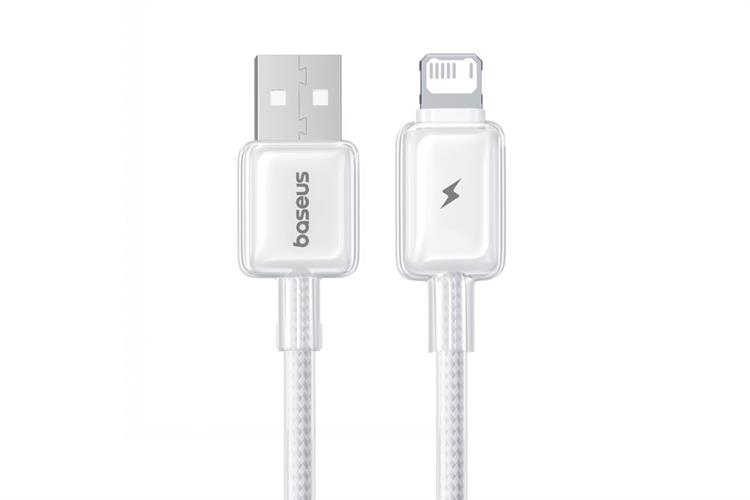 Cáp sạc USB A - Lightning 12W 1m Baseus Crystal CB000129 Màu Trắng