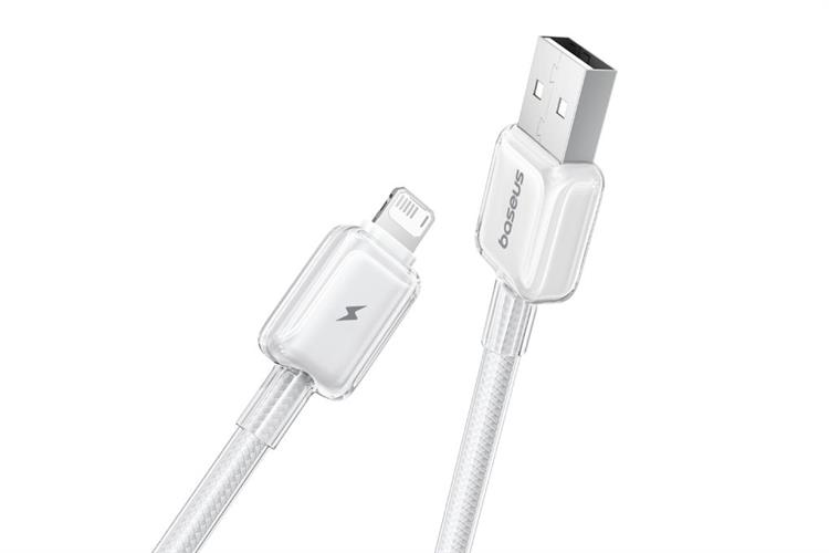 Cáp sạc USB A - Lightning 12W 1m Baseus Crystal CB000129 Màu Trắng