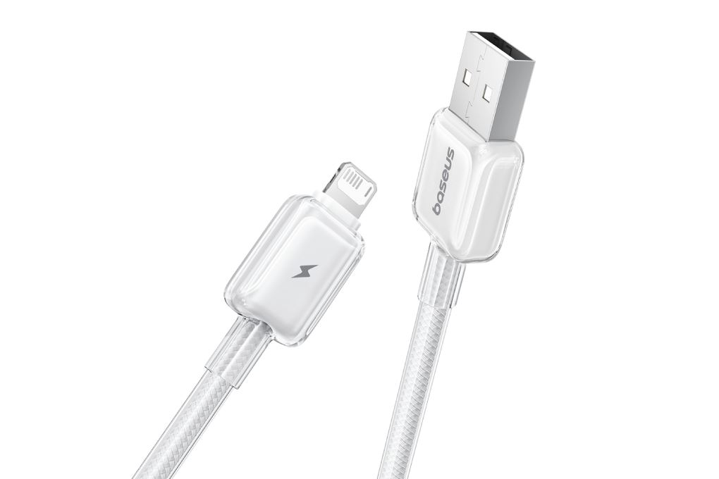 Cáp sạc USB A - Lightning 12W 1m Baseus Crystal CB000129 Màu Trắng