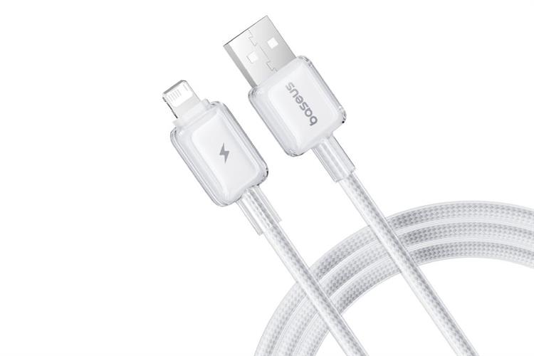Cáp sạc USB A - Lightning 12W 1m Baseus Crystal CB000129 Màu Trắng