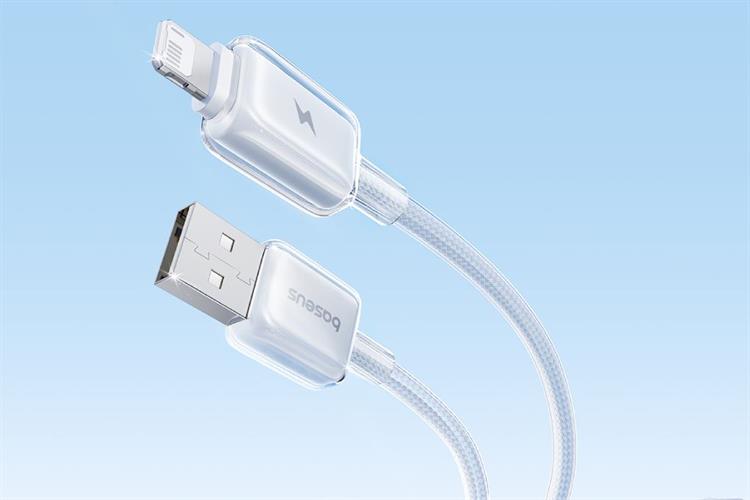 Cáp sạc USB A - Lightning 12W 1m Baseus Crystal CB000129 Màu Trắng